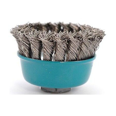 Brush Cup 3in Knot SS 5/8-11